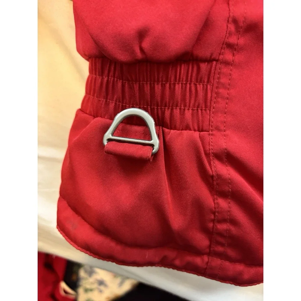 Spyder Picabo Ski Jacket Youth Unisex Size 18 Red White Black Full Zip‎ EUC